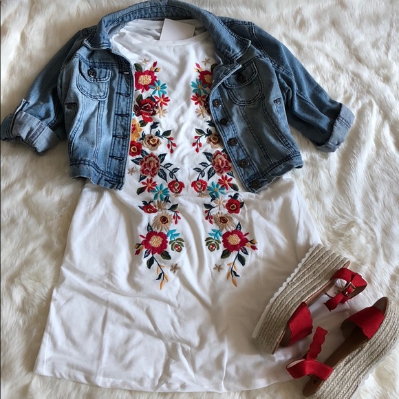 NEW ARRIVAL Embroidered Tee Dress - Picture 2 of 6